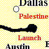 Trajectory of Flight 1547 launched from Palestine 