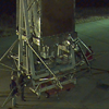French Payload outside at night 