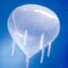 French Payload at Float taken through a telescope 